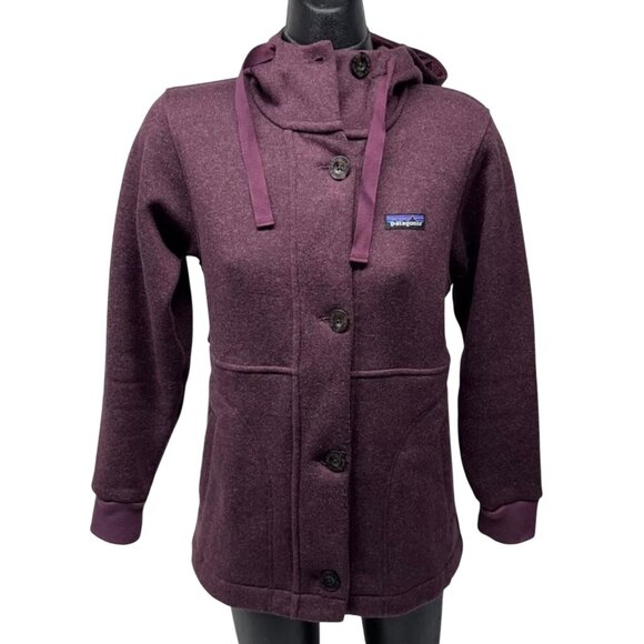 Patagonia Womens Hooded Wool Blend Jacket XS Purple - Picture 1 of 11